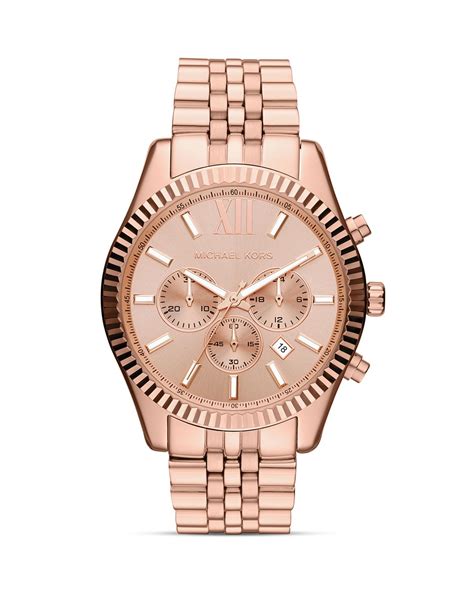 michael kors watch rose gold mens